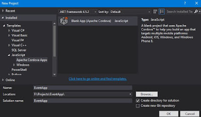 VS Create a new project